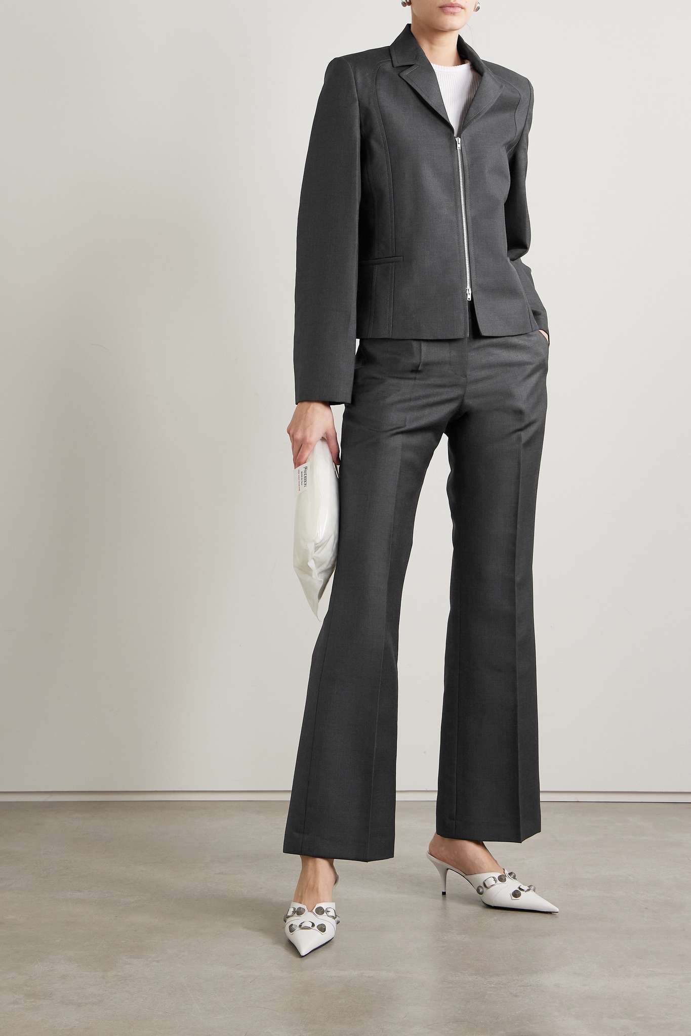 ★OUR LEGACY★ ヒップ トラウザー Grey Mnemonic Wool Our Legacy - Min Blazer Grey Mnemonic Wool