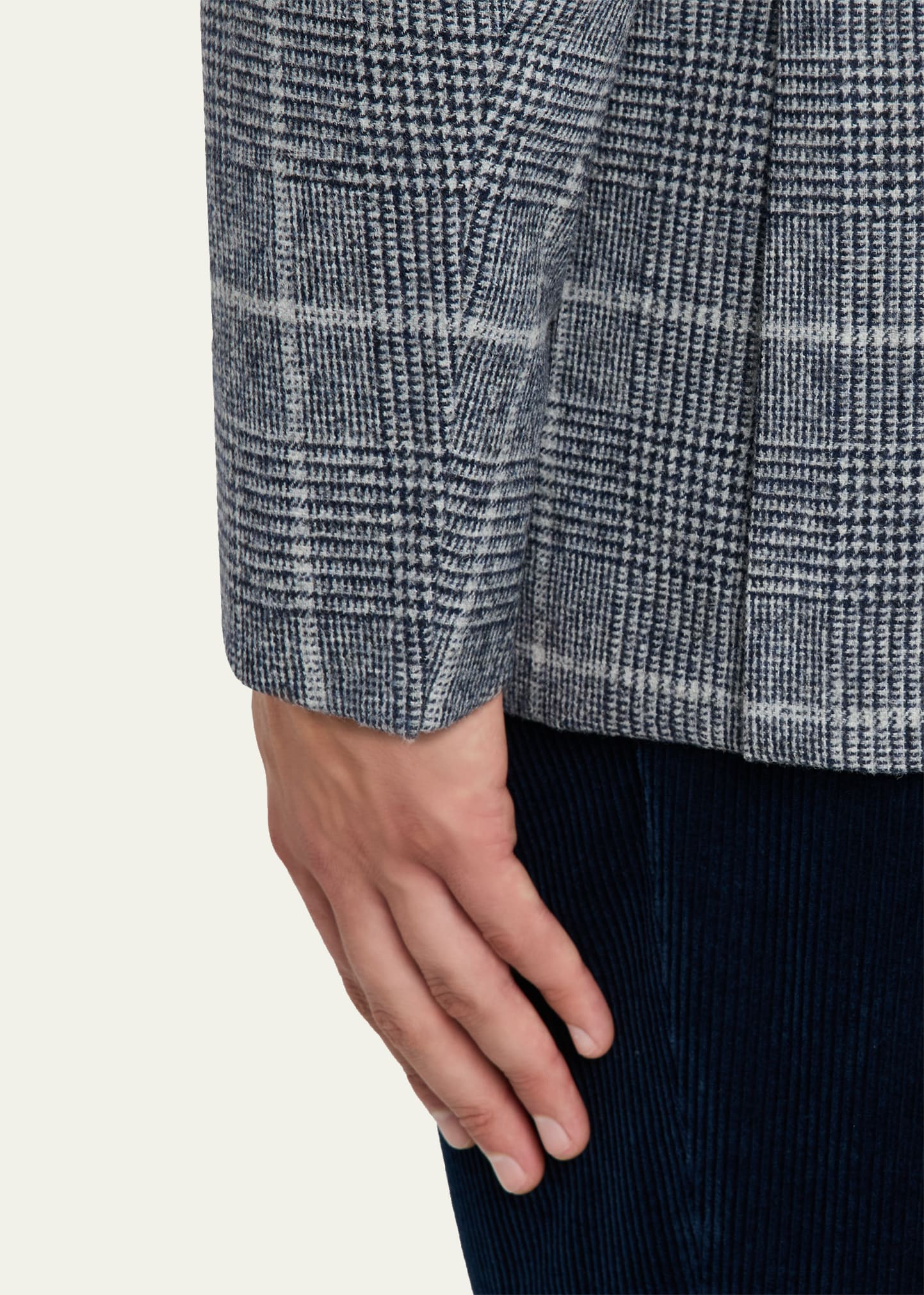 Men's Overplaid Metal-Button Sport Coat - 8