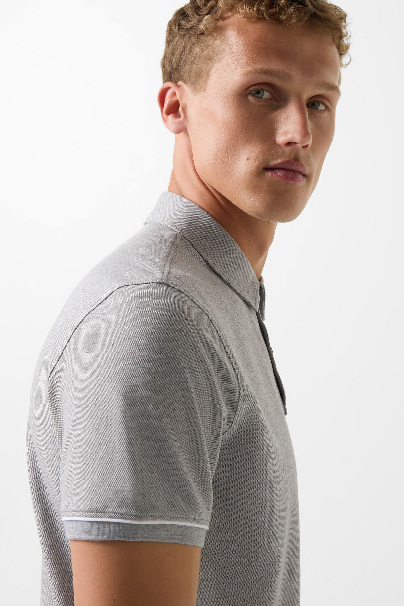 Timo polo shirt in Light gray - 5