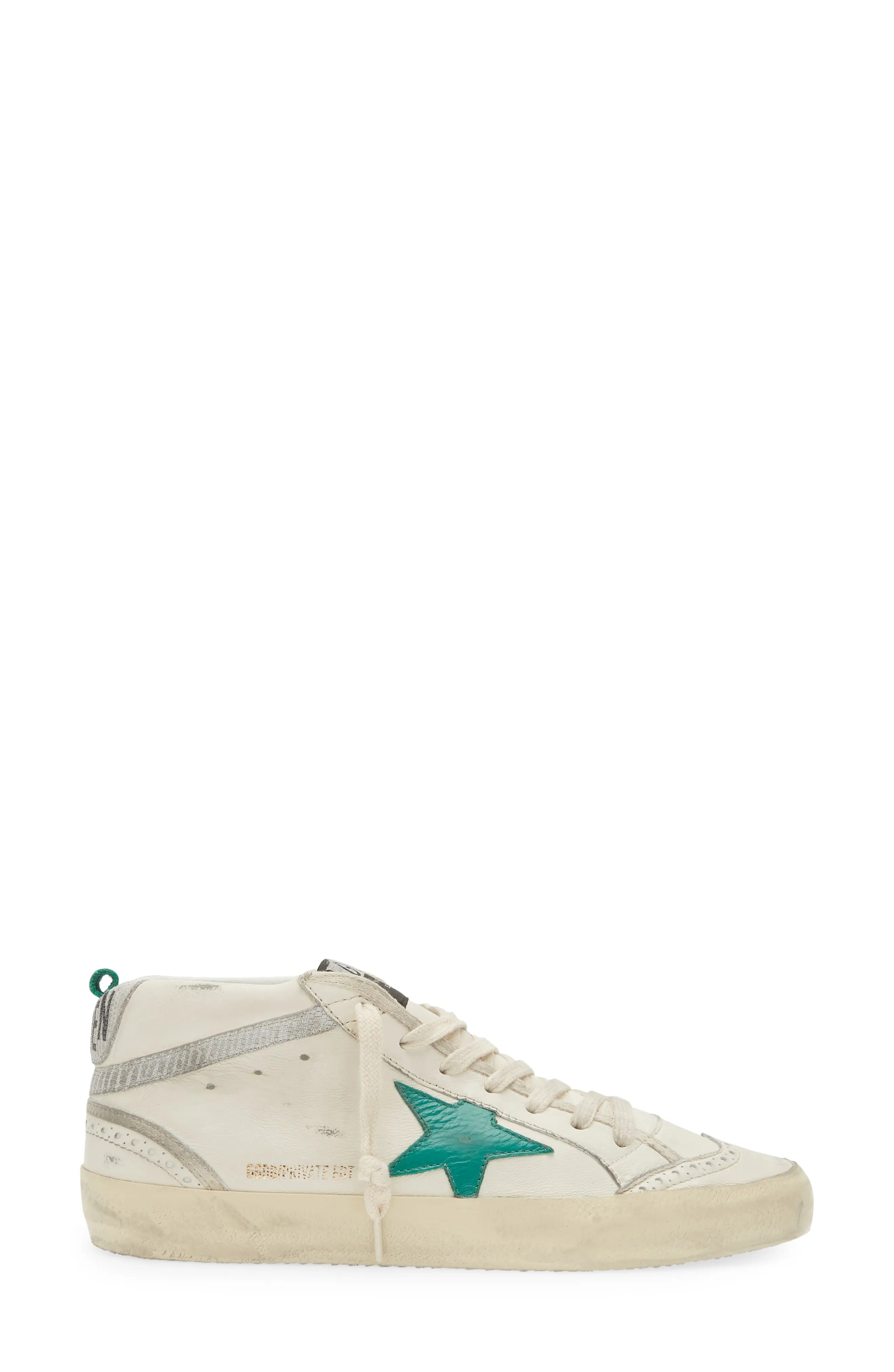 Midstar Sneaker in White/Green - 3