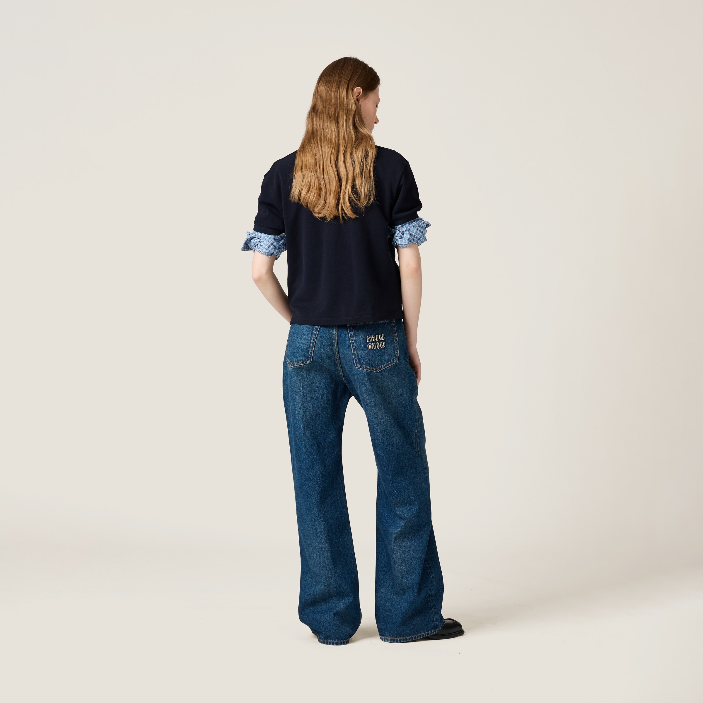 Washed denim flared jeans - 3