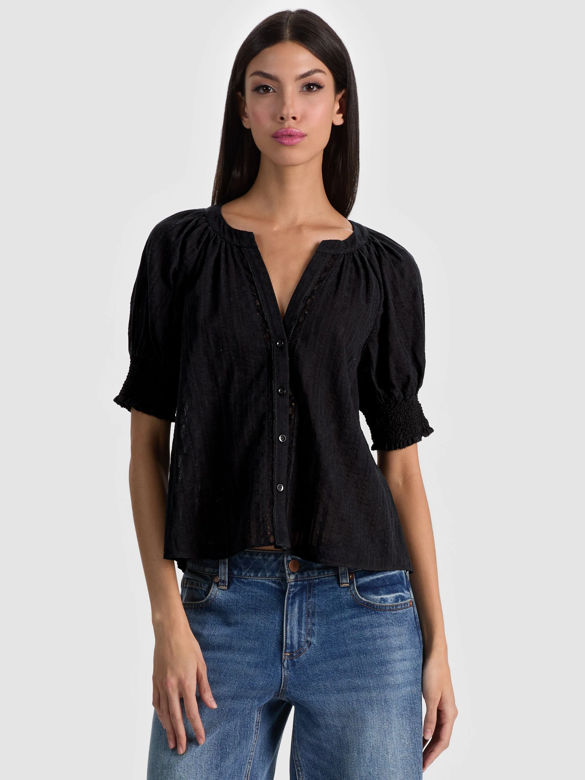 THALIA BUTTON DOWN BLOUSE - 1