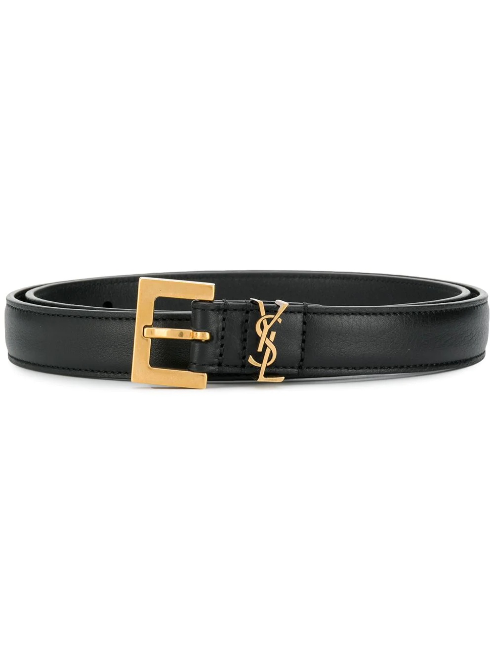 monogram leather belt - 1