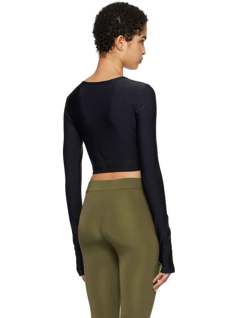 Black Cropped Long Sleeve T-shirt 3