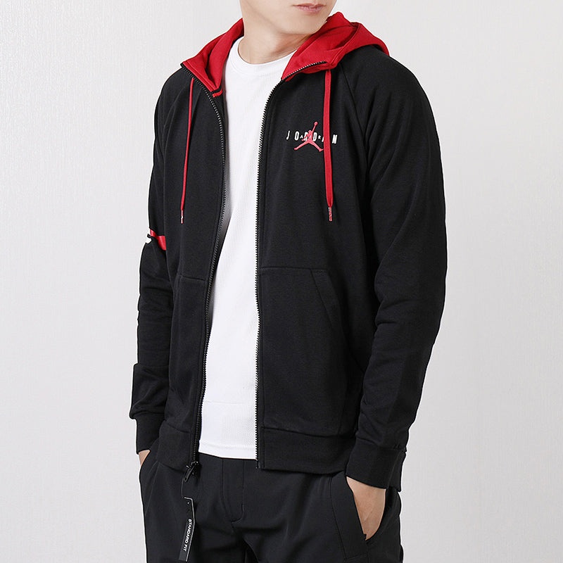 Air Jordan Basketball Knit Hooded Jacket Black AR4736-010 - 5