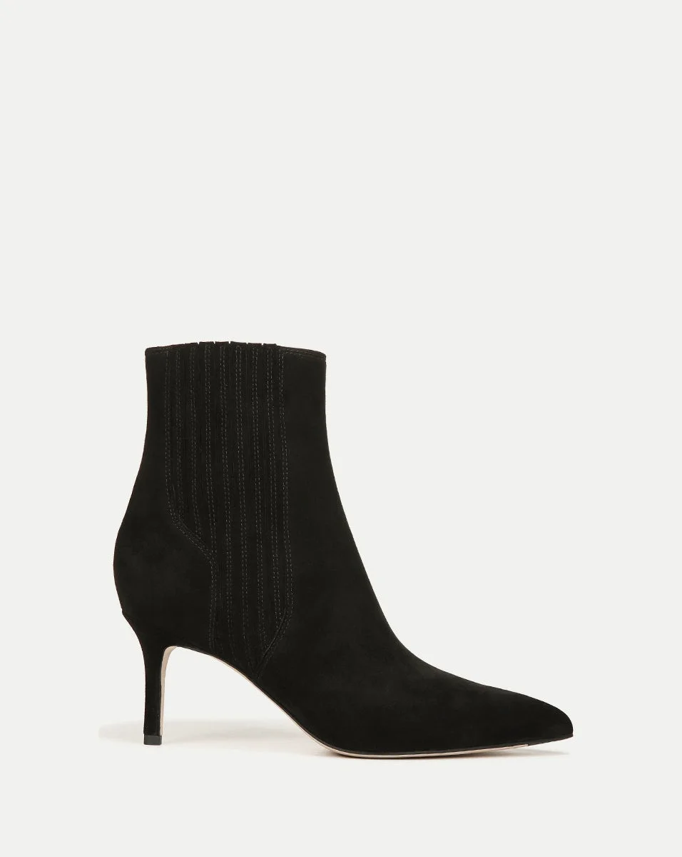 LISA SUEDE MID-HEEL BOOTIE - 1