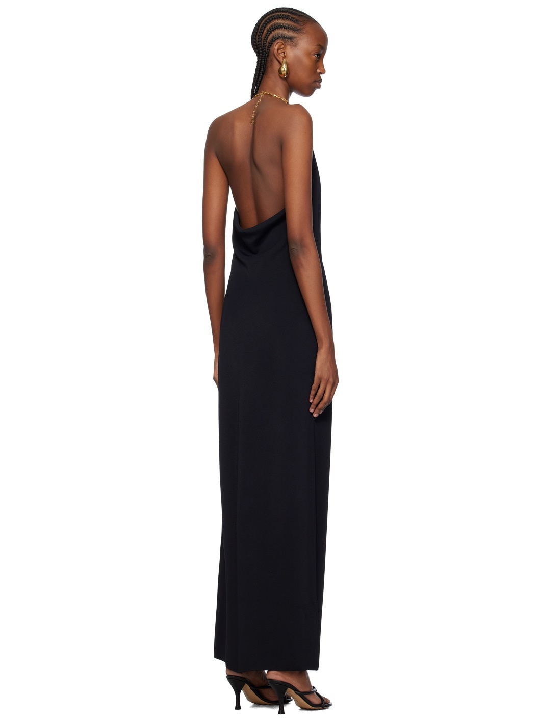 Black Chain Midi Dress - 3
