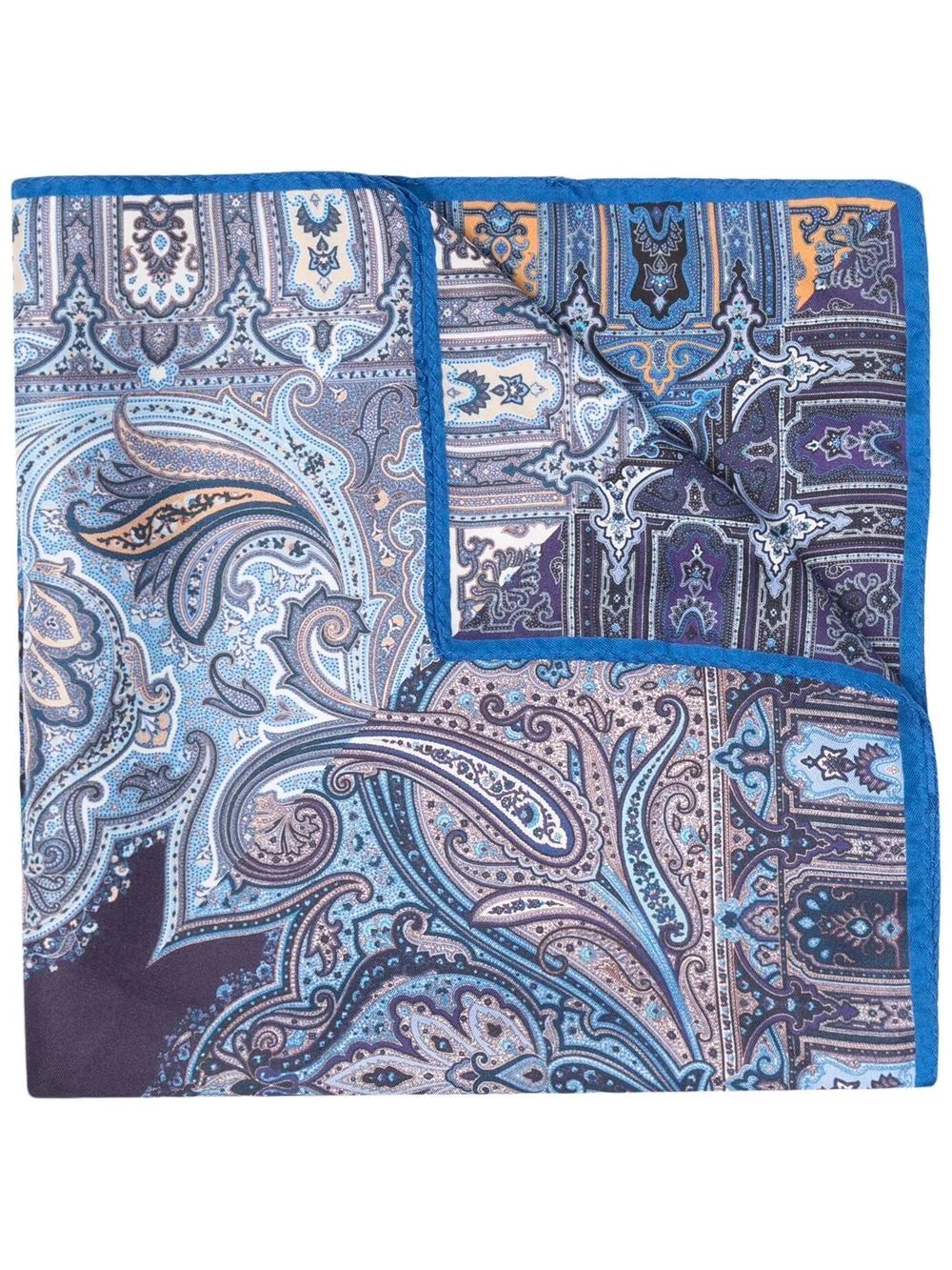 paisley-pattern print silk scarf - 1