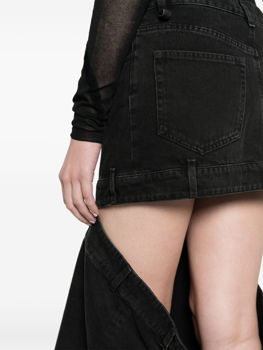 midi denim skirt - 5