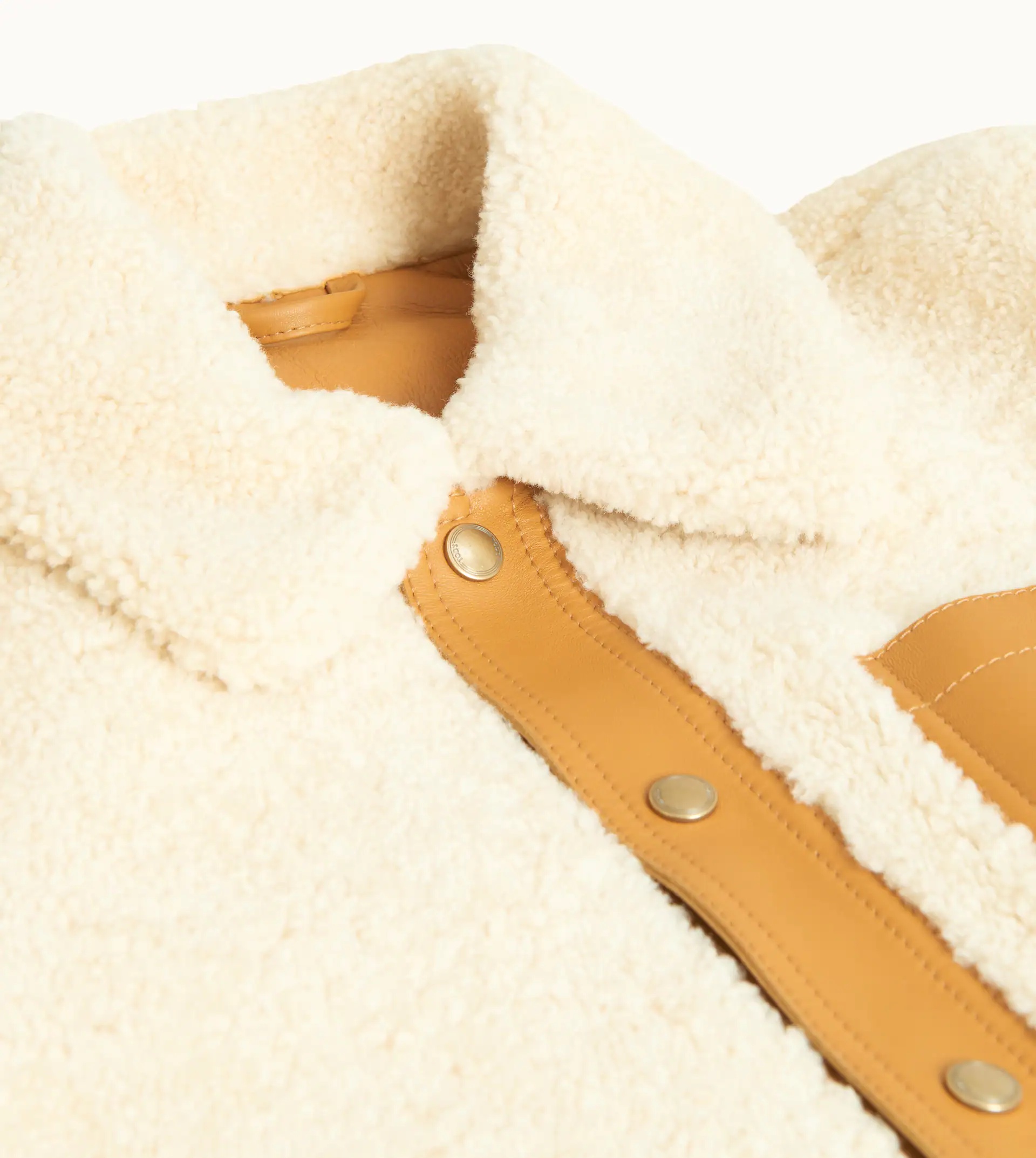 JACKET IN SHEARLING - BEIGE - 4
