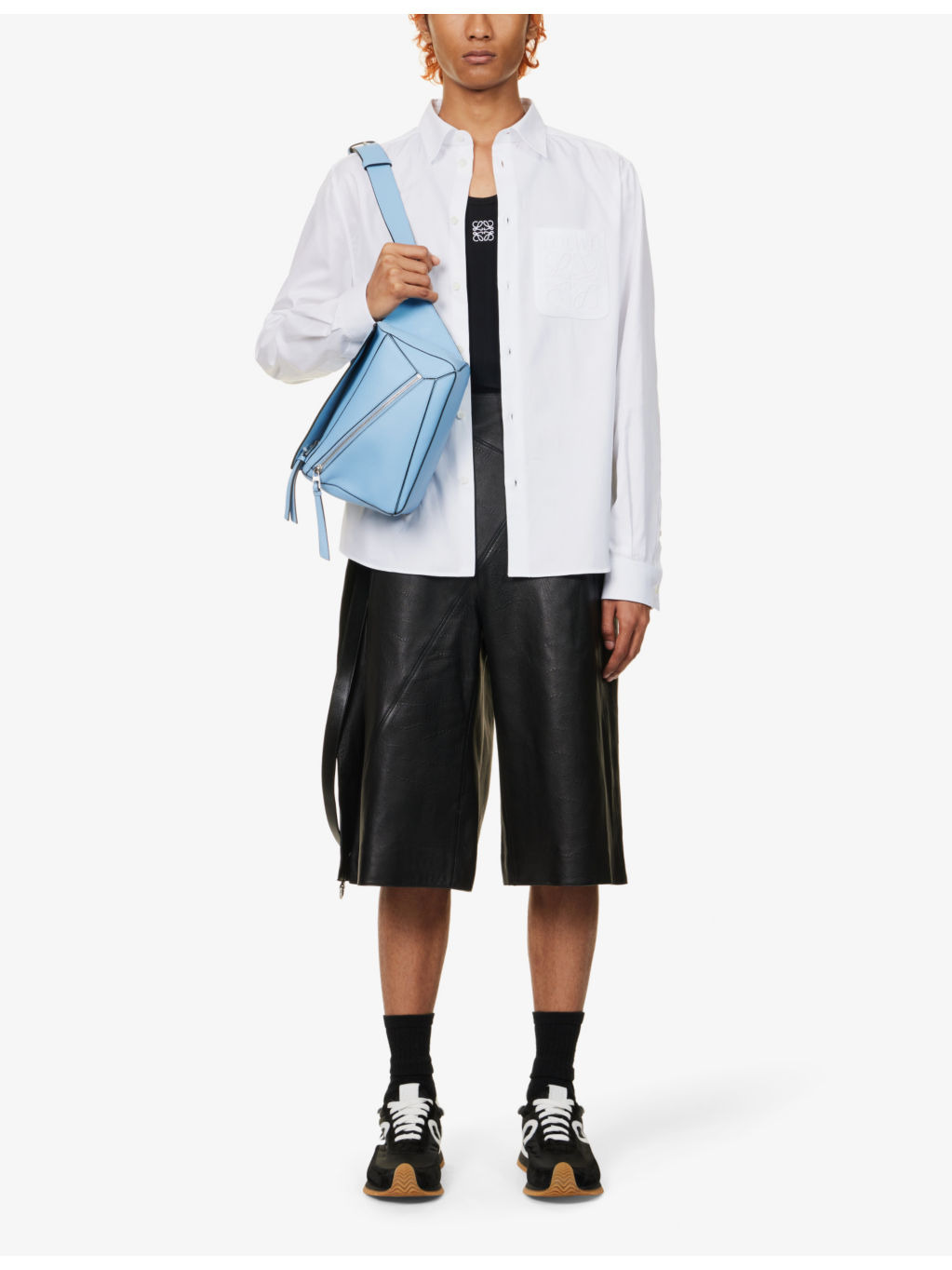 Flow Runner monogram leather and shell trainers - 2