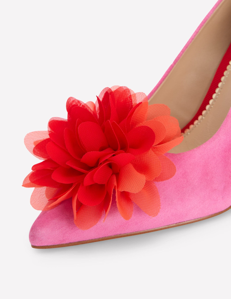 Flower Point Heels-Hot Pink 4