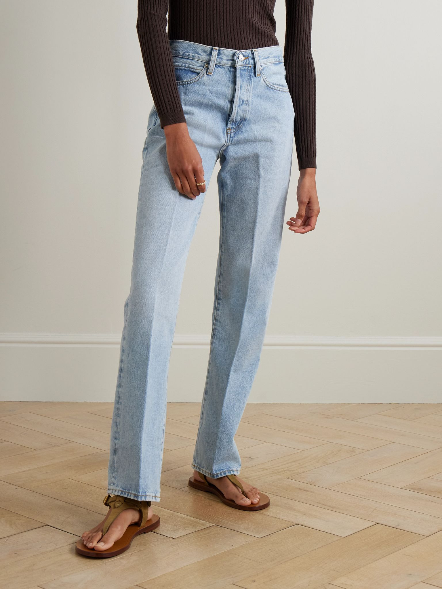 The Vertical high-rise straight-leg jeans Light denim - 3