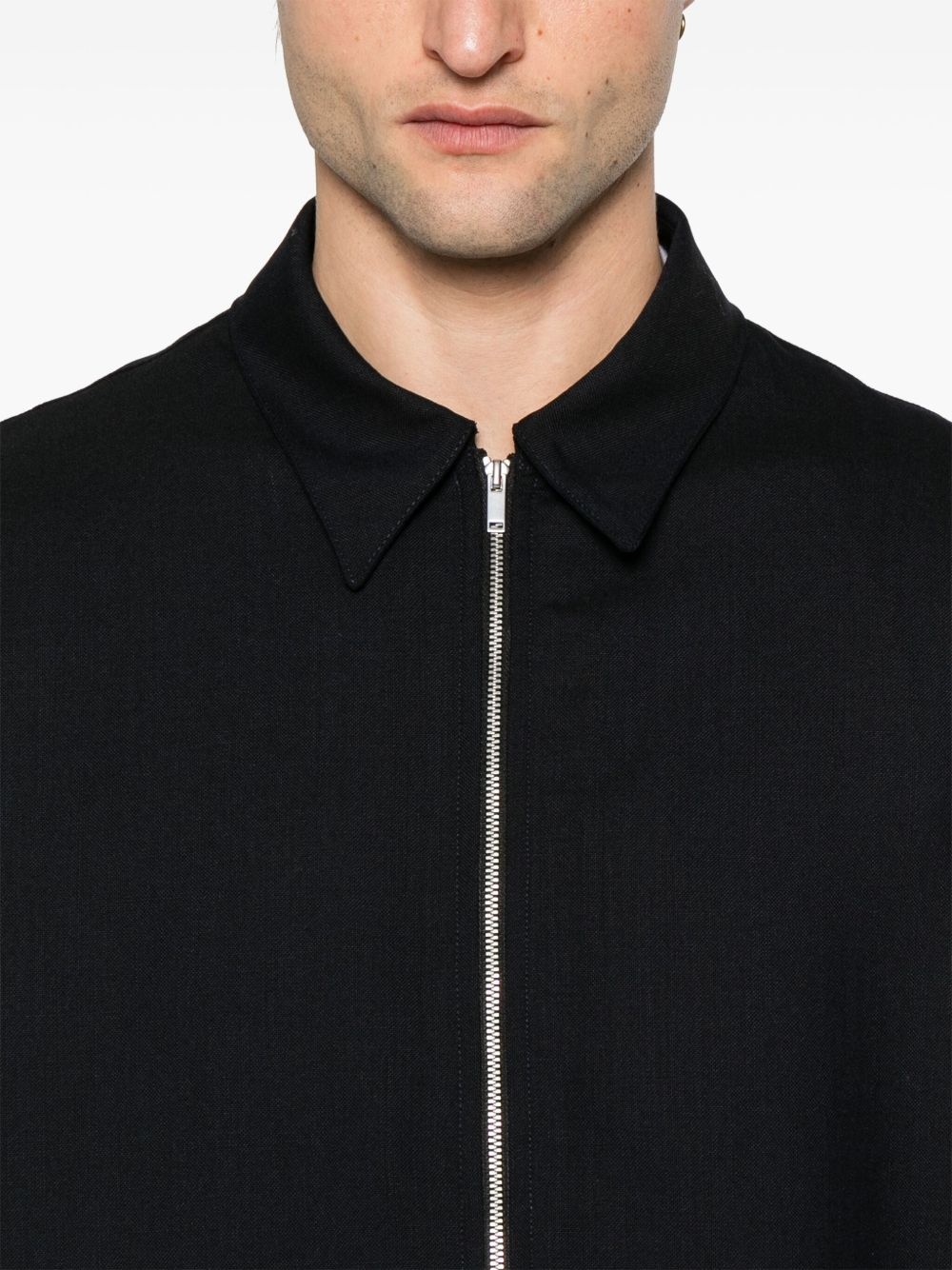 short-sleeves zip-up shirt - 5