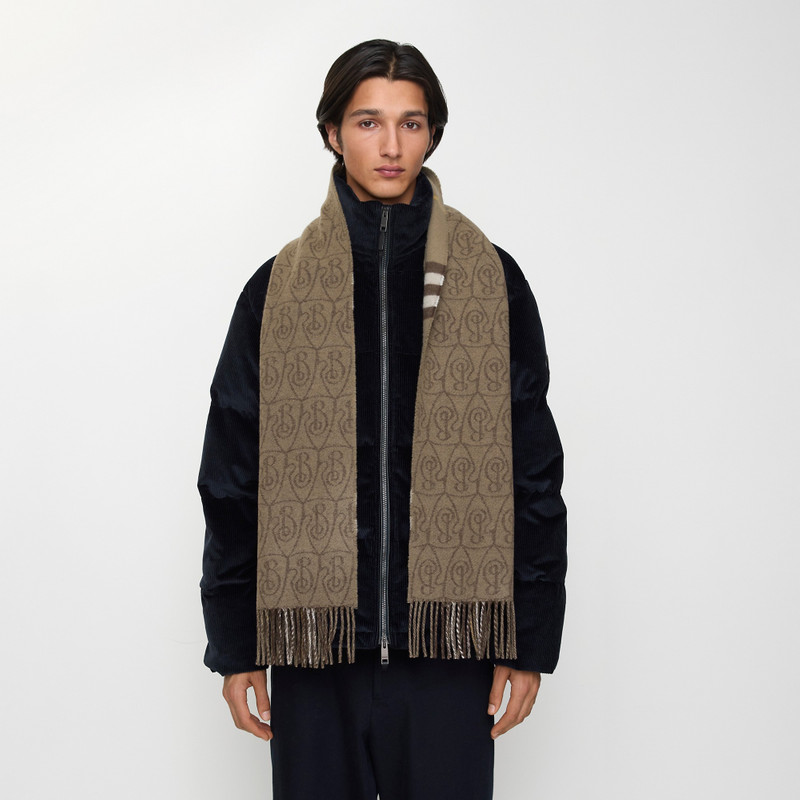 Reversible B Shield Cashmere Scarf 7