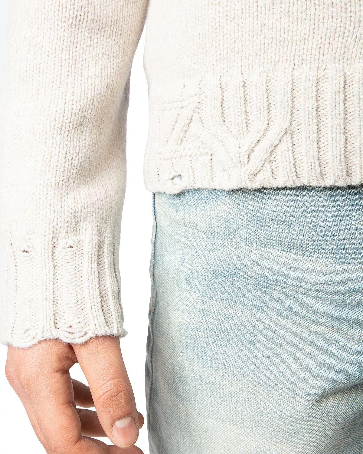 Jordan Merino Wool Destructed Sweater - 6