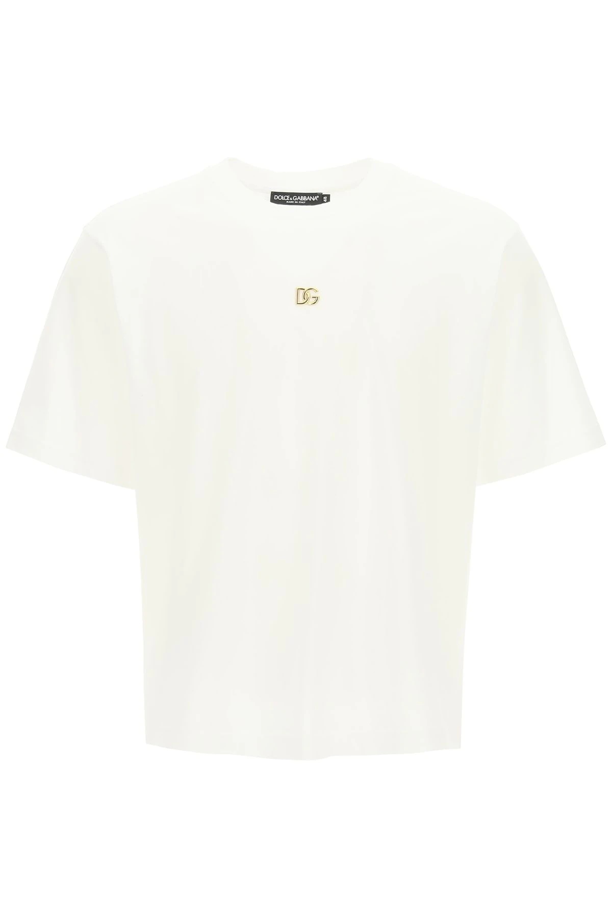 T-SHIRT WITH METAL DG LOGO - 1