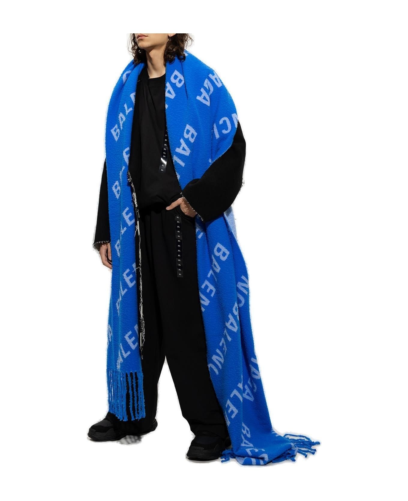 All-over Logo Embroidered Scarf - 3