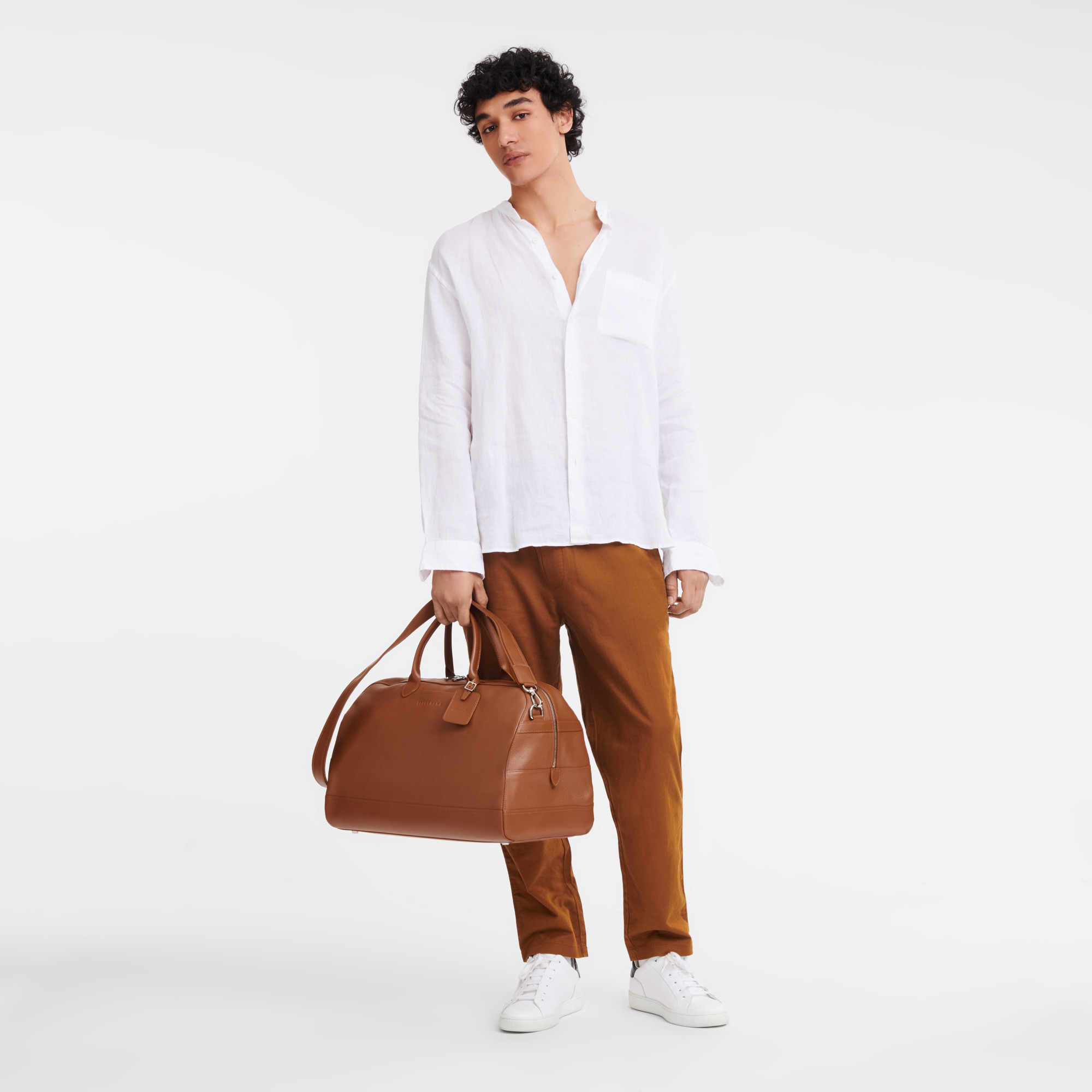 Le Foulonné M Travel bag Caramel - Leather - 2