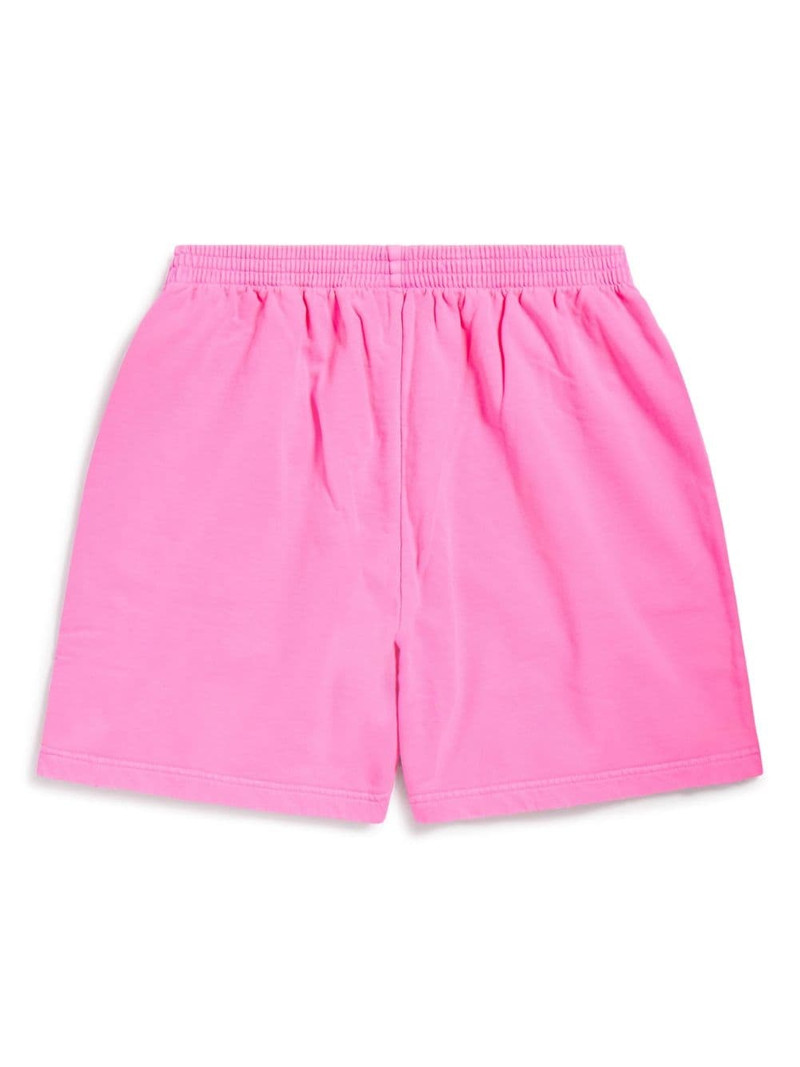 BALENCIAGA logo-print mini shorts outlook
