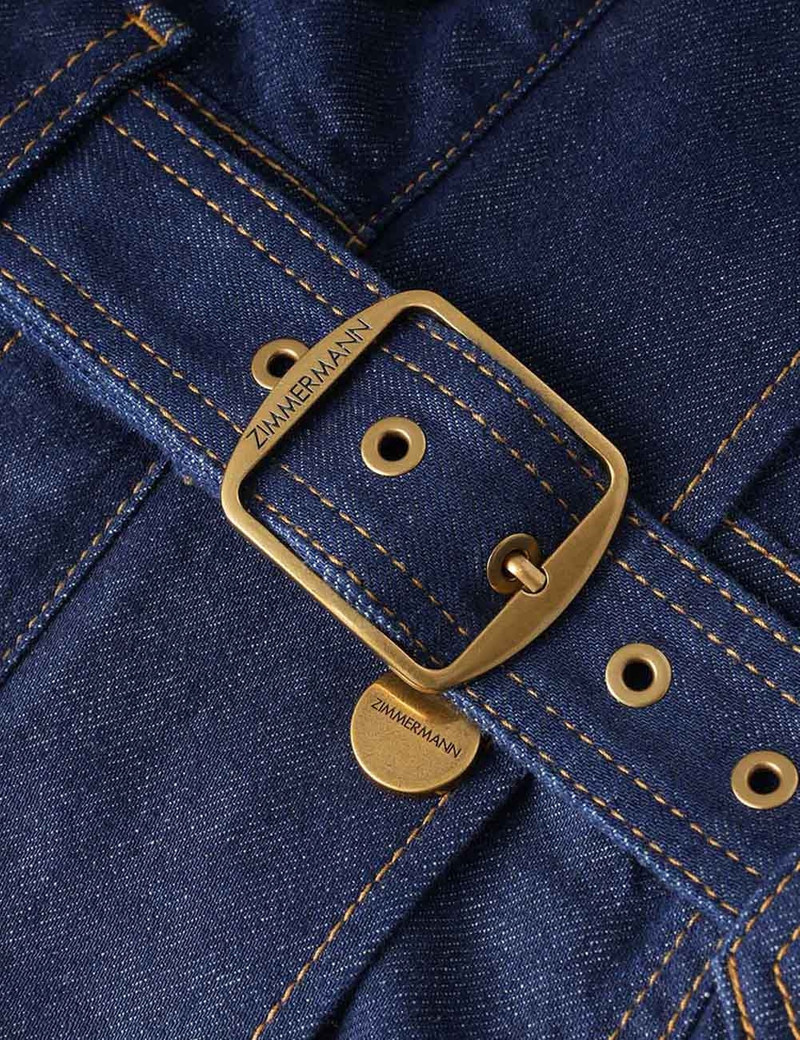 LUNA DENIM UTILITY MINI DRESS 6