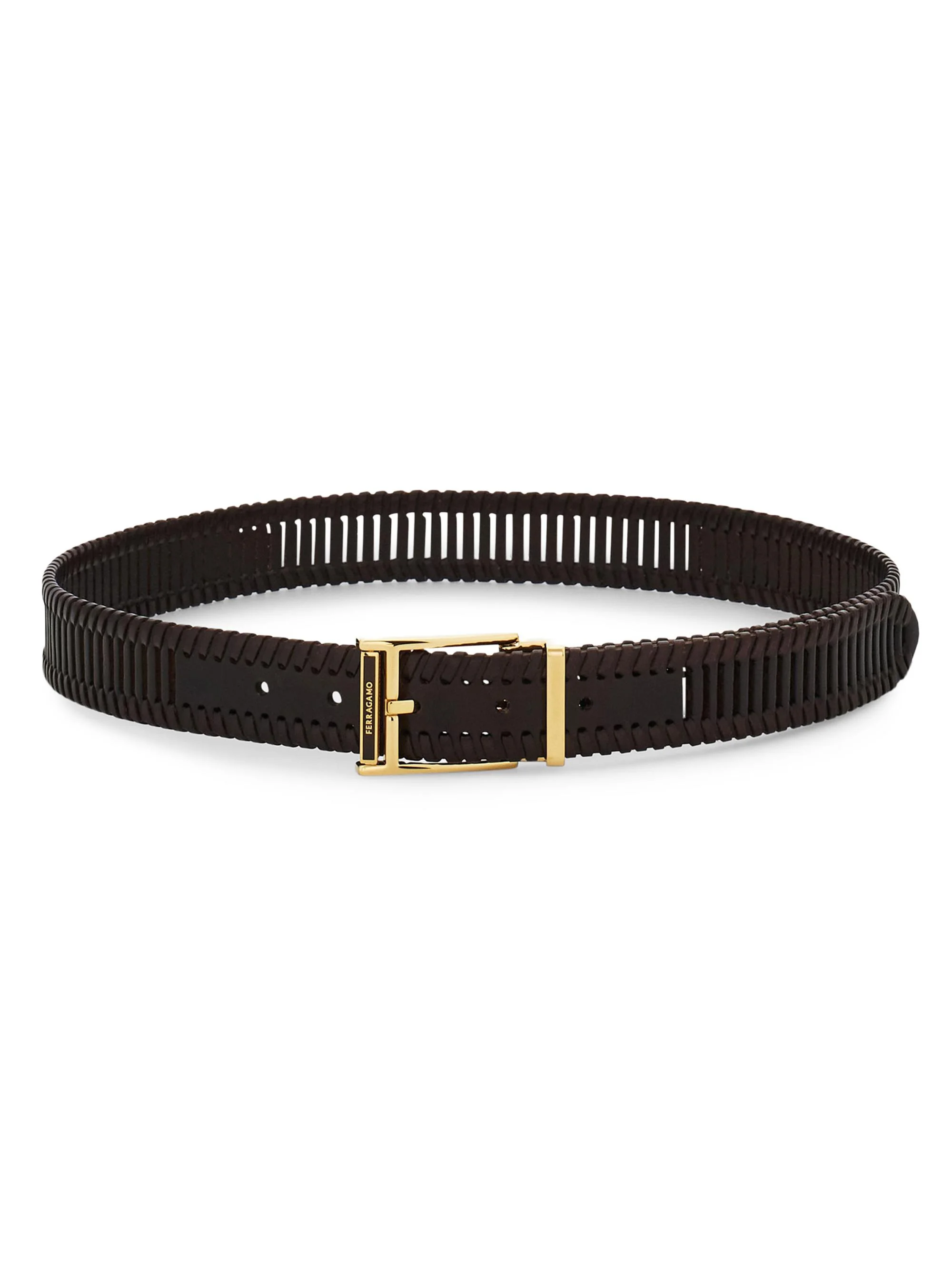 Men's Adjustable Braided Leather Belt - Moro - 1