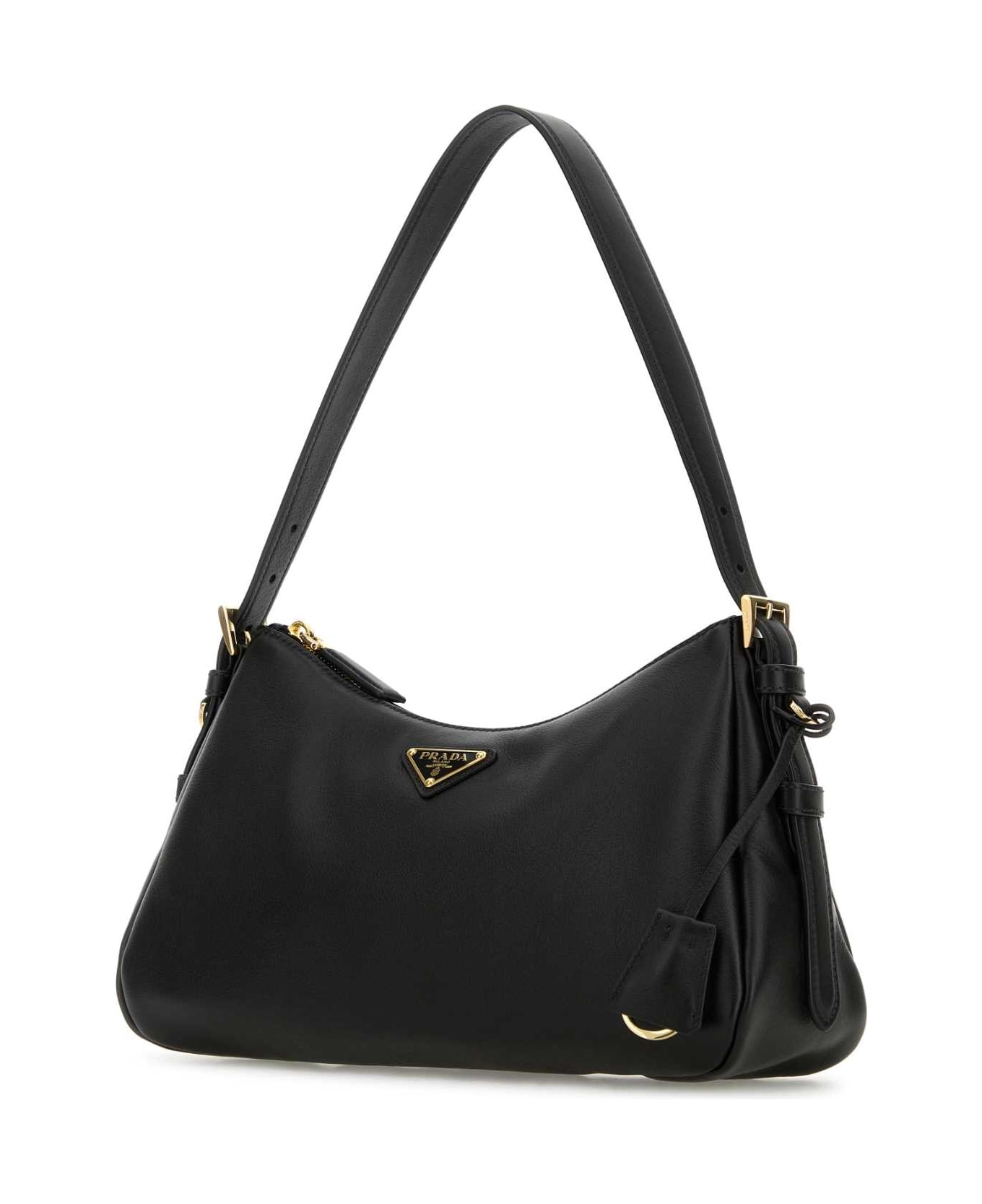 Black Leather Medium Aimã©e Shoulder Bag - 2