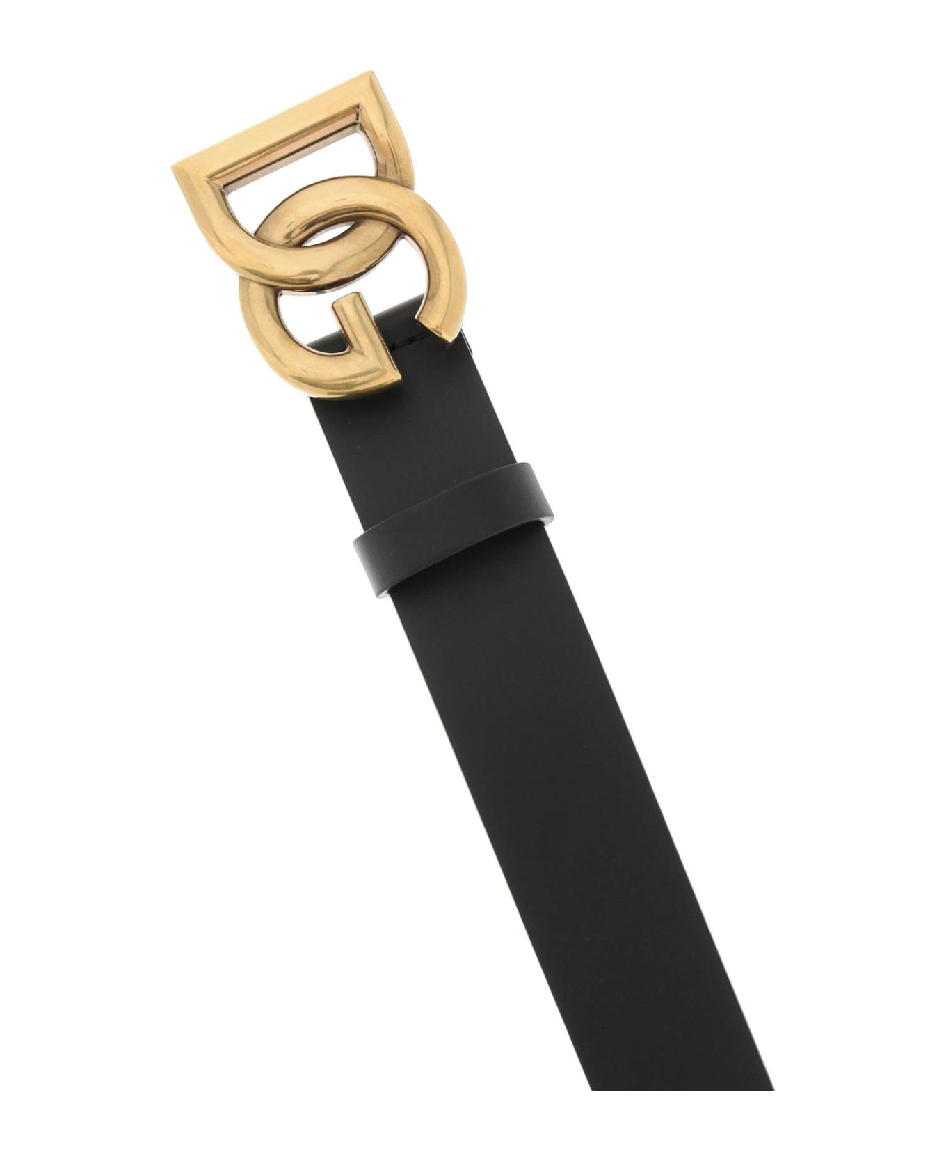 Lux Leather Belt With Crossed Dg Logo - 3