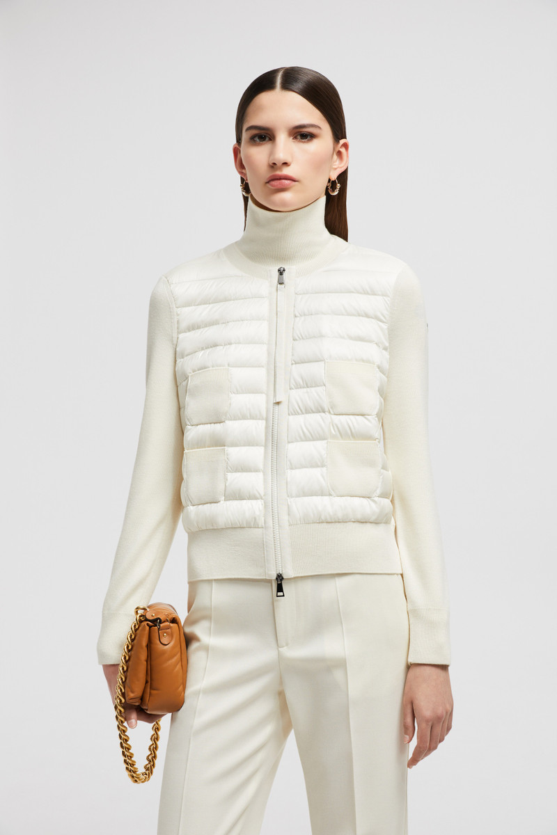 Moncler Padded Wool Zip-Up Cardigan outlook