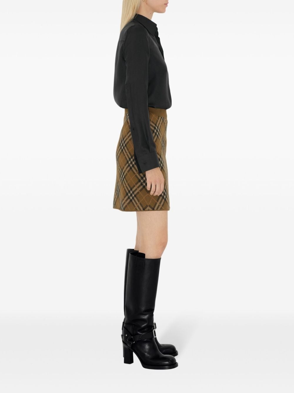 check mini skirt - 3