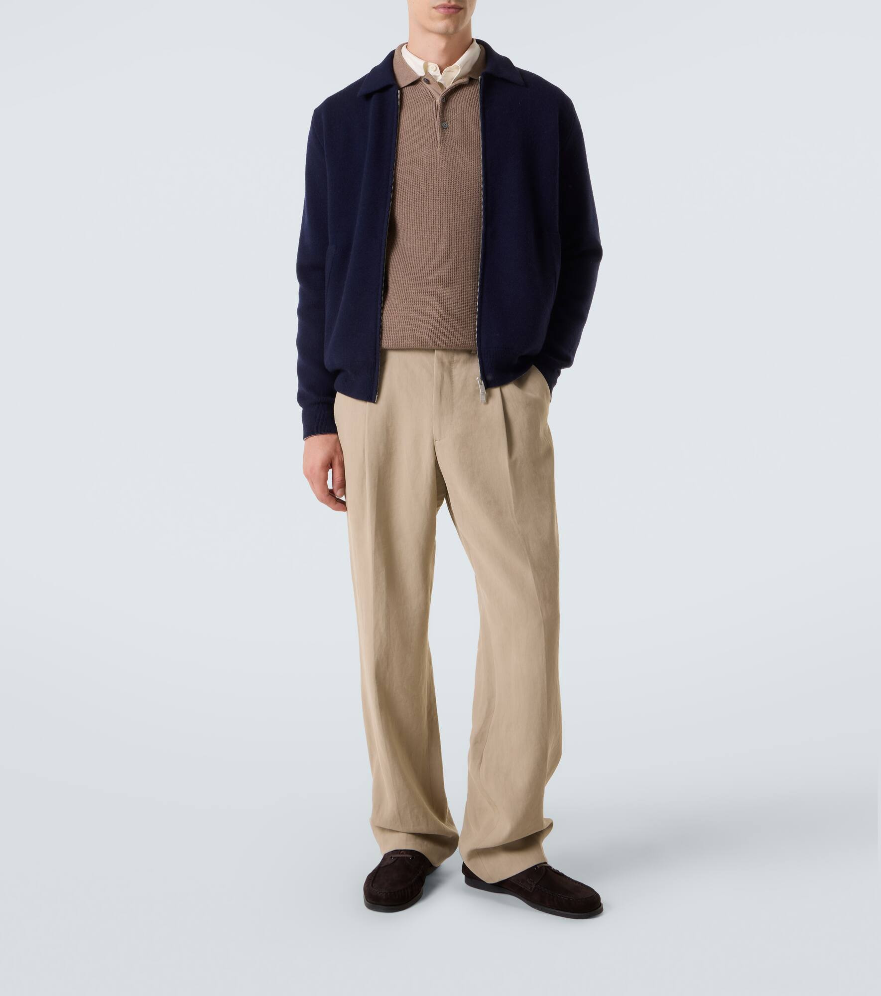 Wool-blend zip-up cardigan - 2