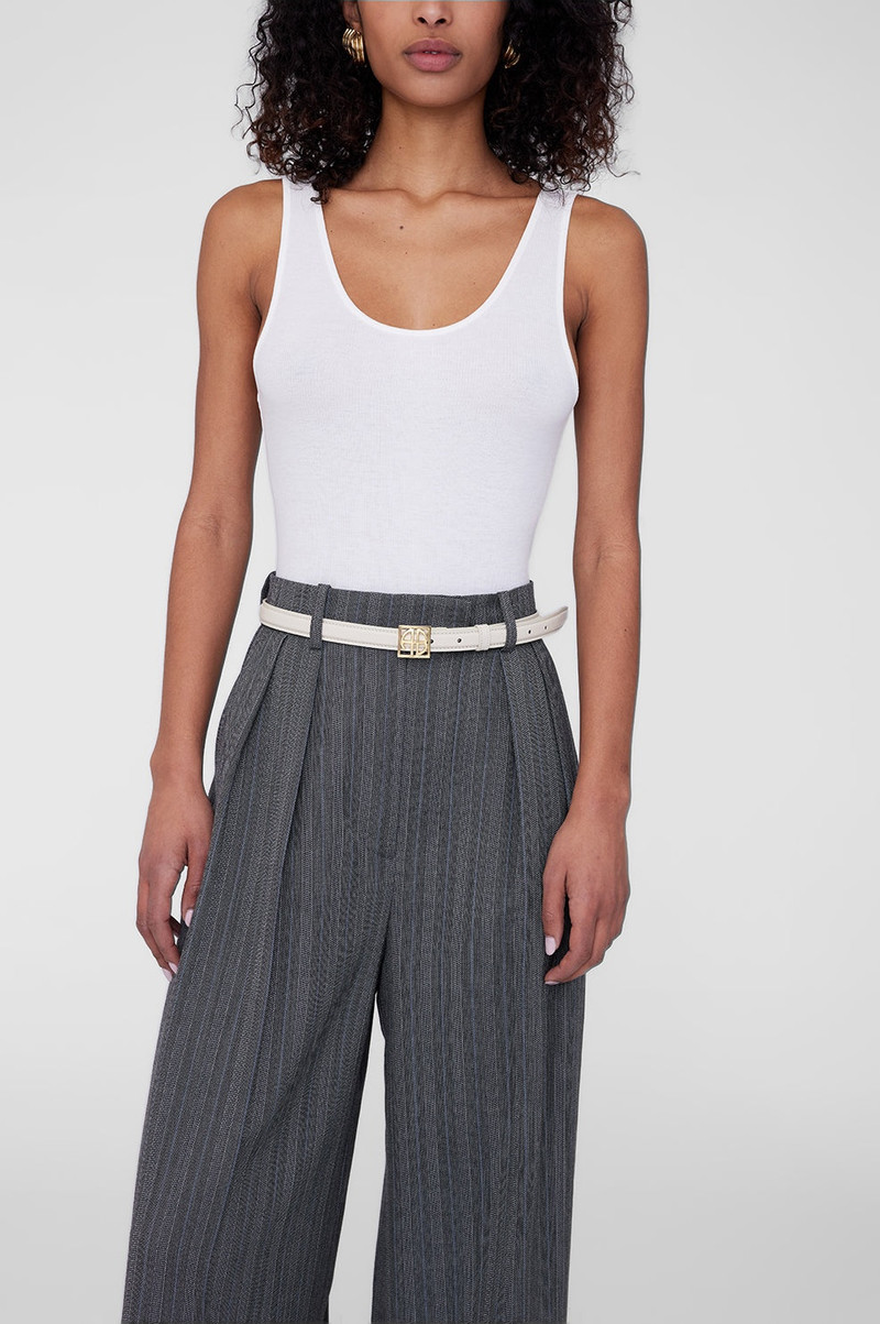 Monogram Belt - Bone And Gold 5