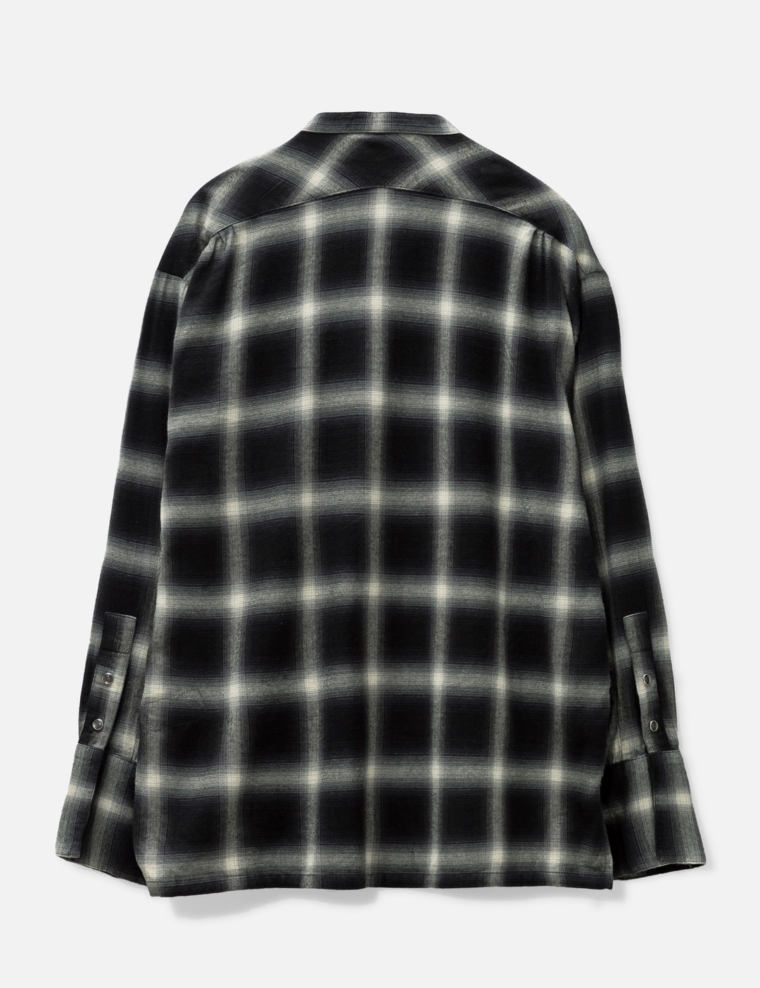 Greg Lauren BLACK WHITE PLAID WESTERN STUDIO SHIRT | hbx | REVERSIBLE