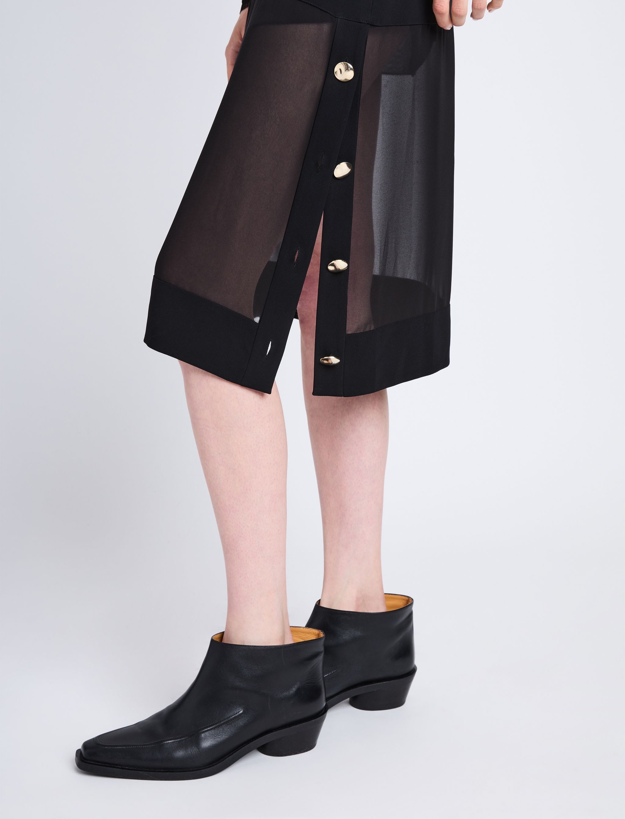 Technical Chiffon Skirt - 5