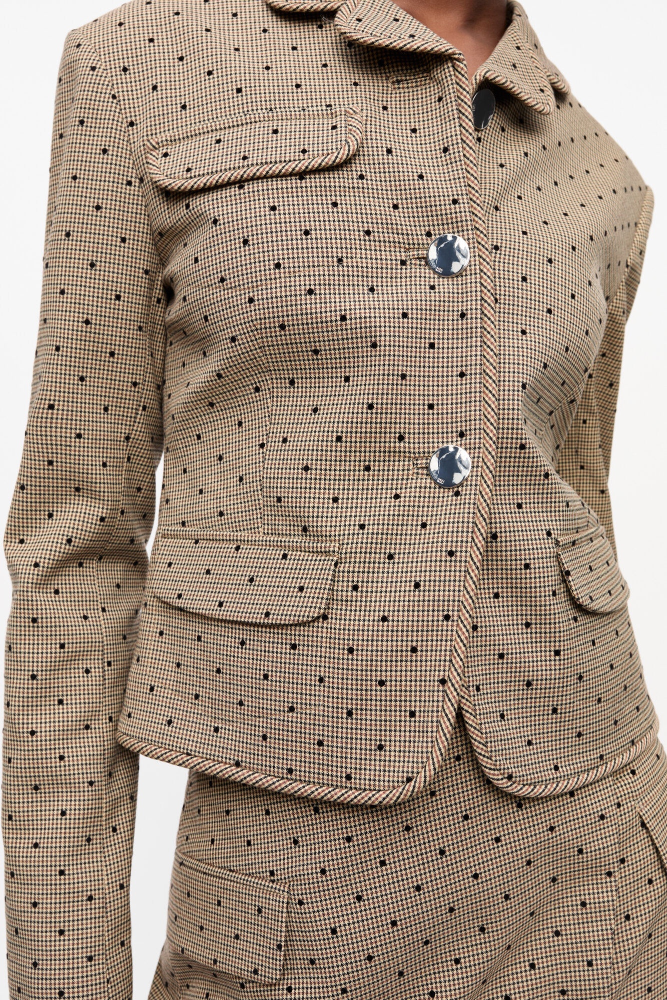 FLOCK CHECK SUITING BLAZER - 5