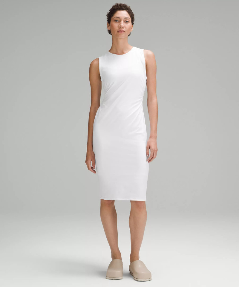 Shirred Cotton Midi Tank Dress 1