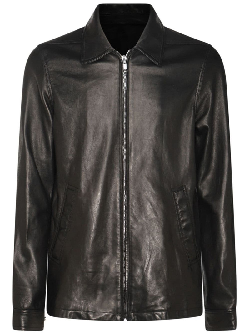 zip-up leather jacket 1