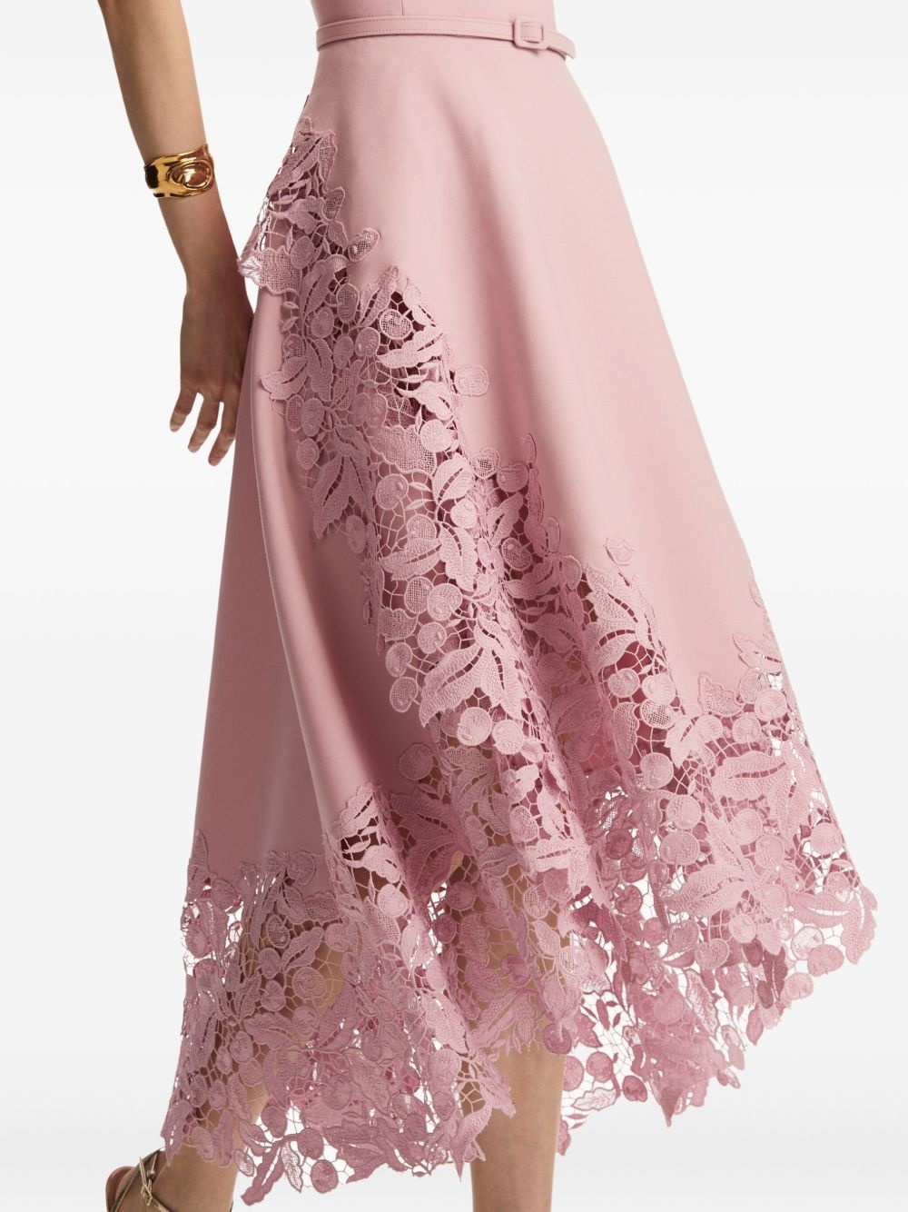 Cherry Guipure Lace midi dress - 5