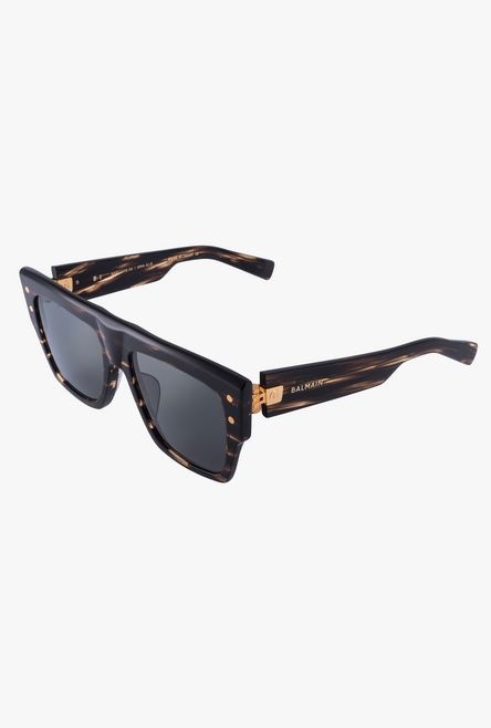 Tortoiseshell-effect acetate B-I sunglasses - 2