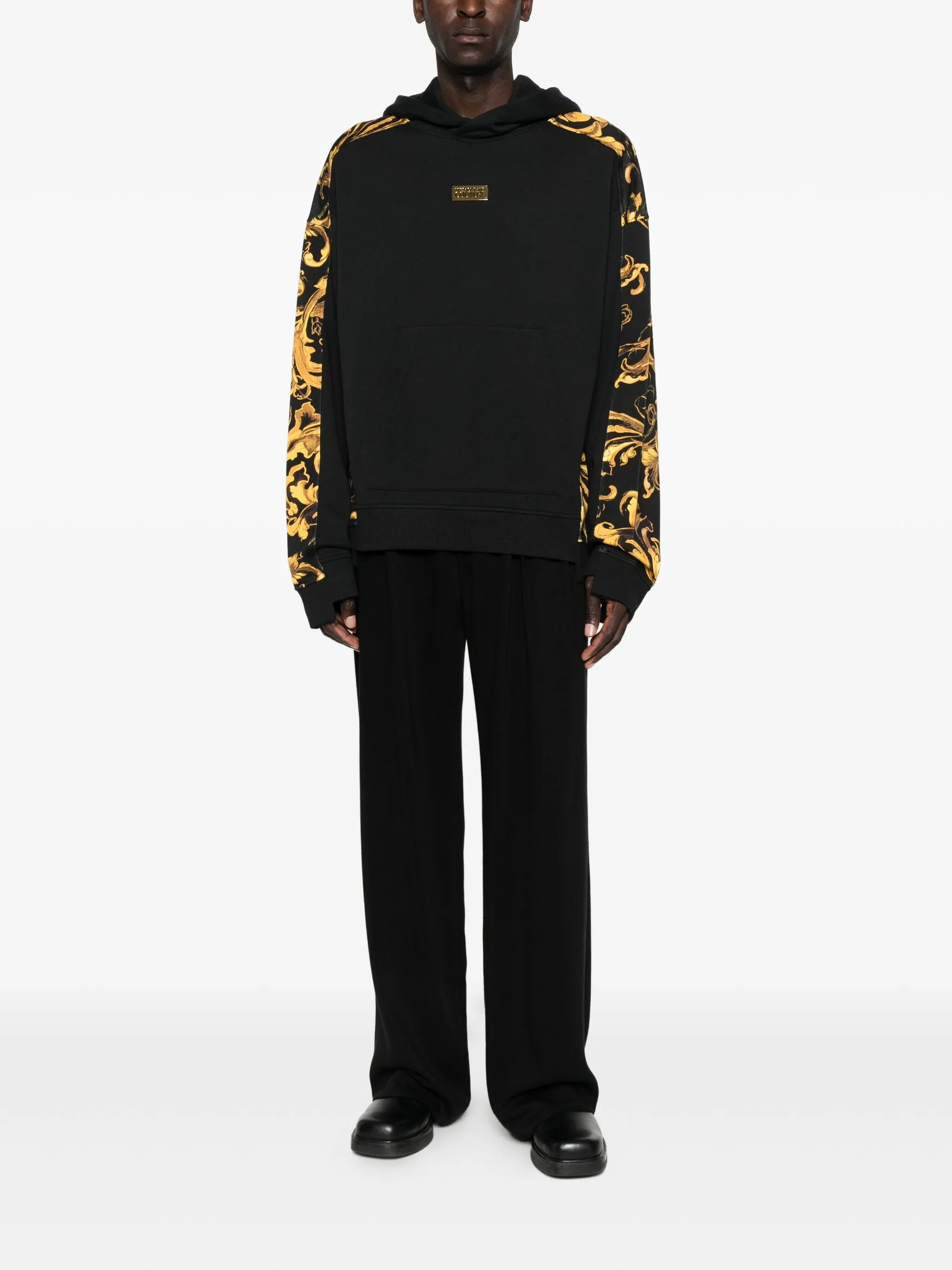 Versace Jeans Couture Baroque-print Panelled Hoodie - 4