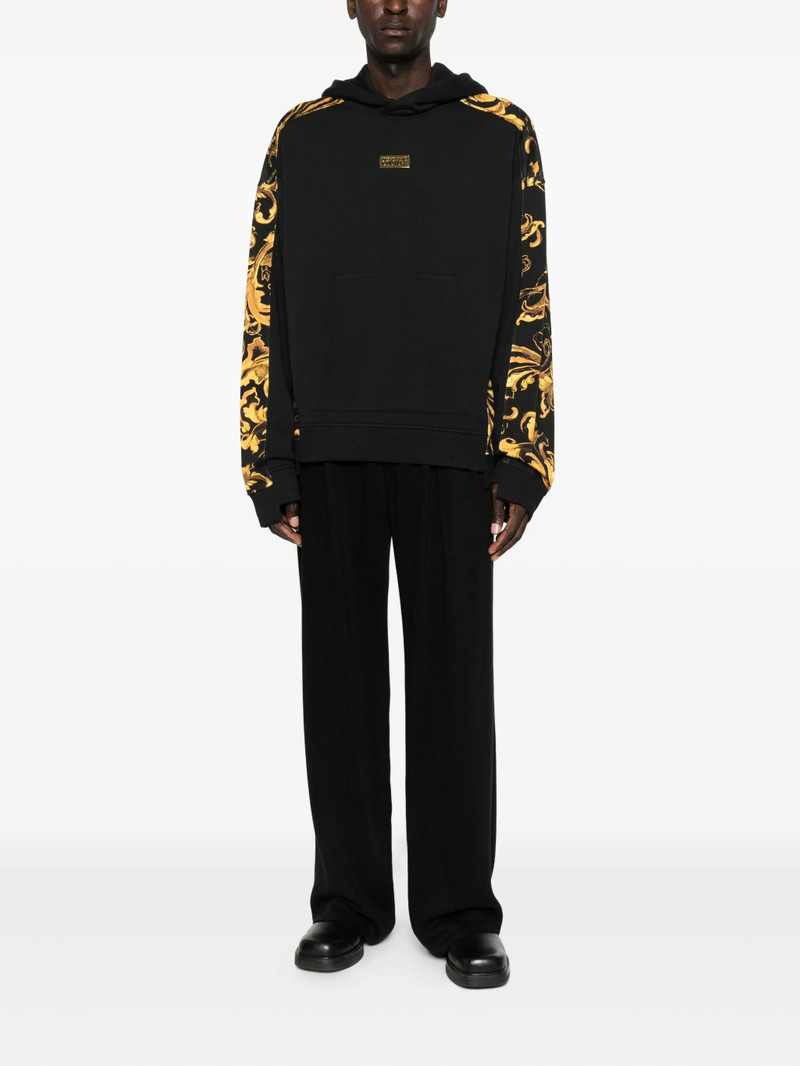 Versace Jeans Couture Baroque-print Panelled Hoodie 4