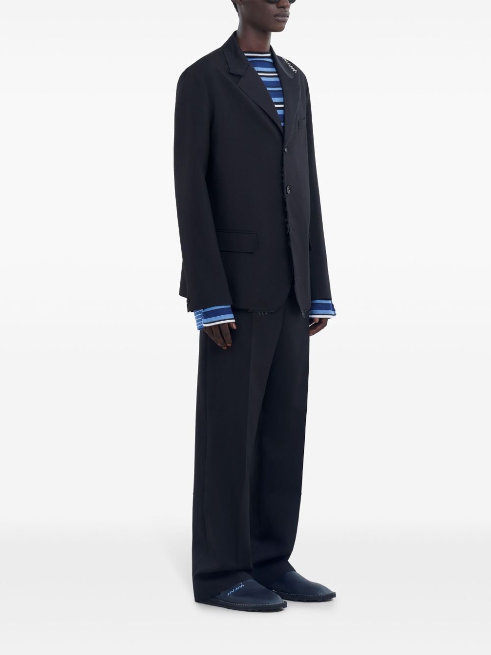 virgin wool wide-leg trousers - 2