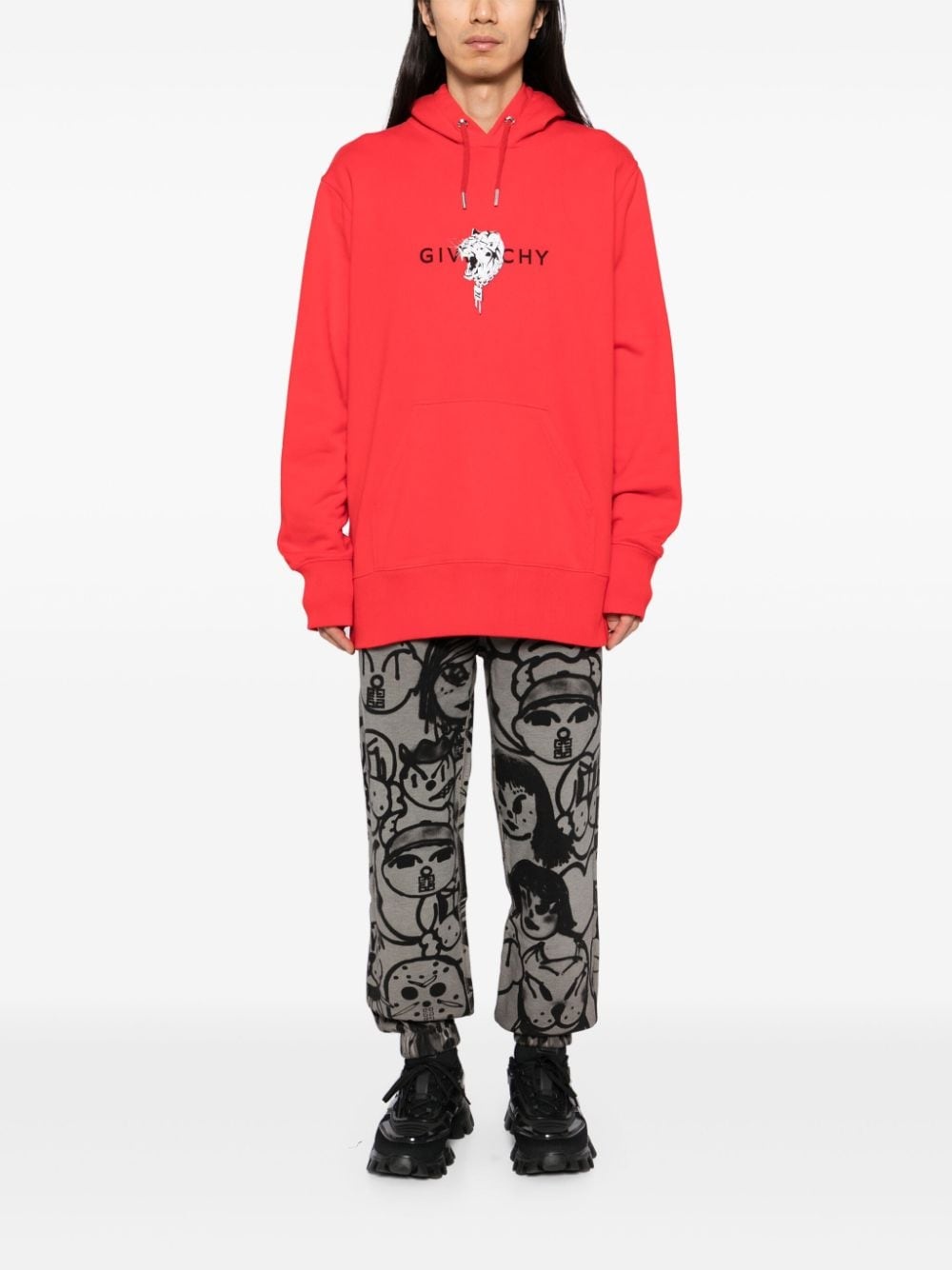 tiger print hoodie - 2