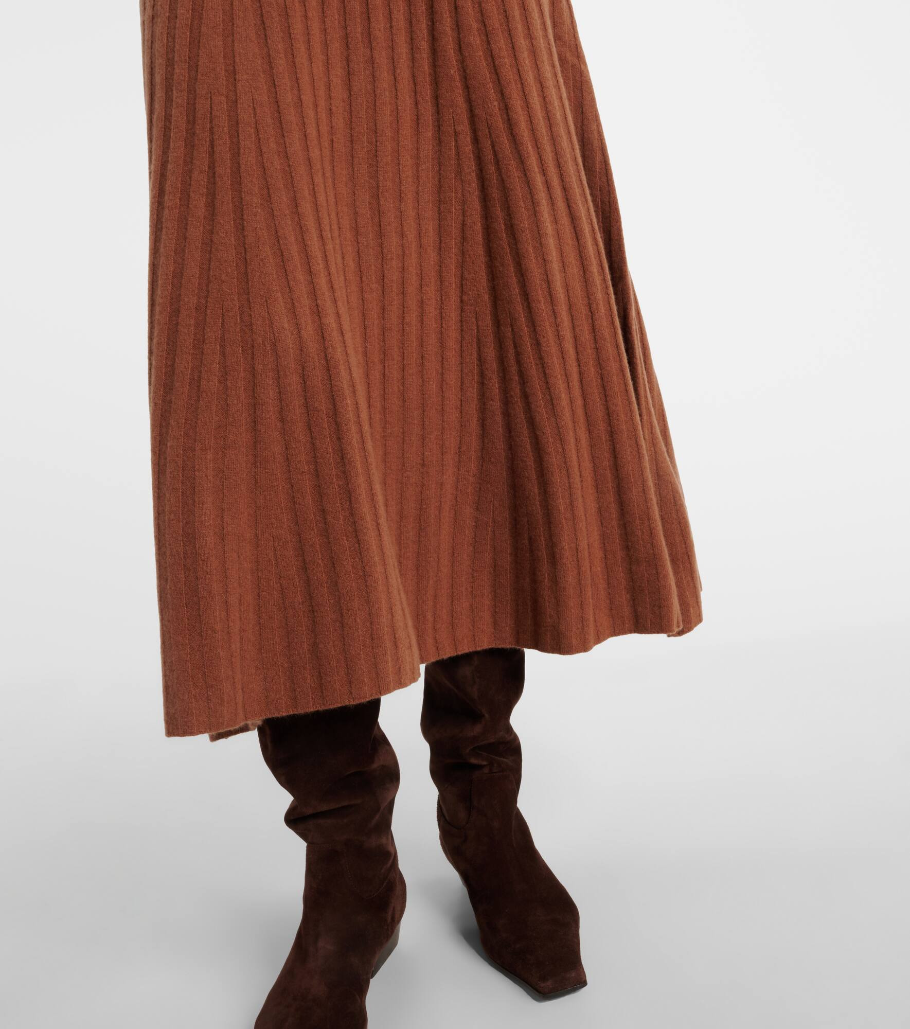 Gia ribbed-knit wool and cashmere maxi dress - 5