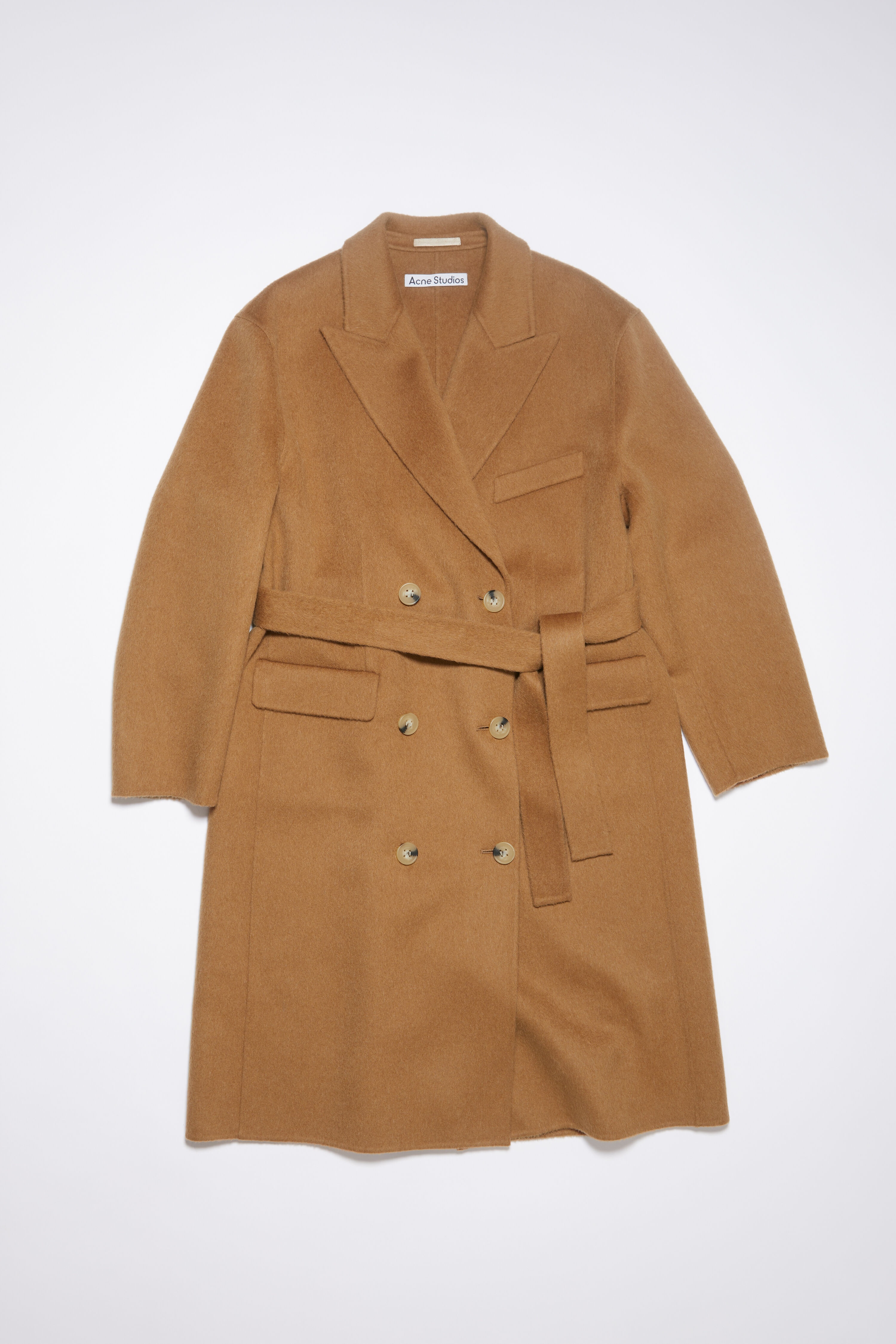 Double-breasted belted coat - Camel Beige - 1