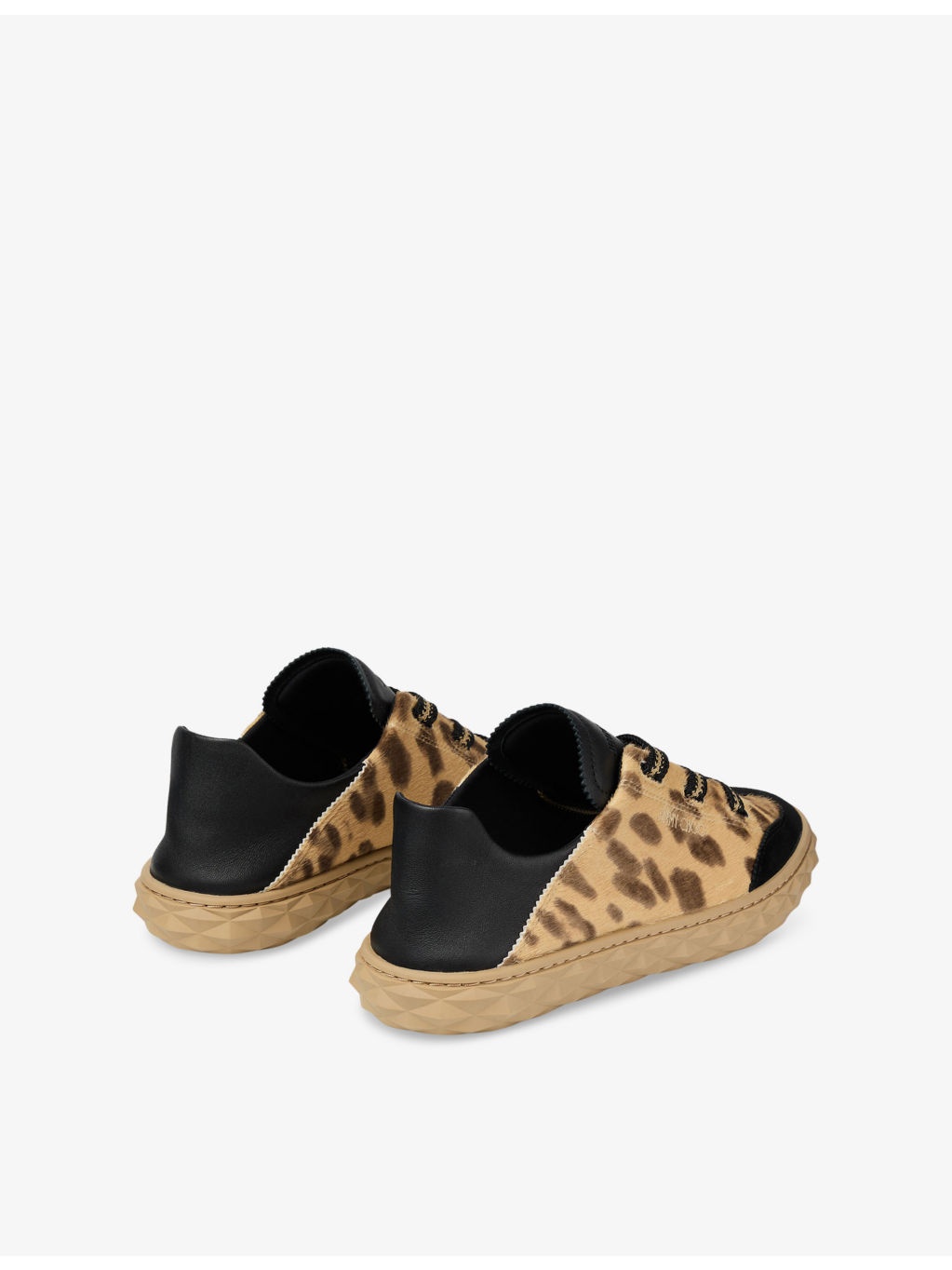 Diamond Light Leopard-Print Leather Low-Top Trainers - 4