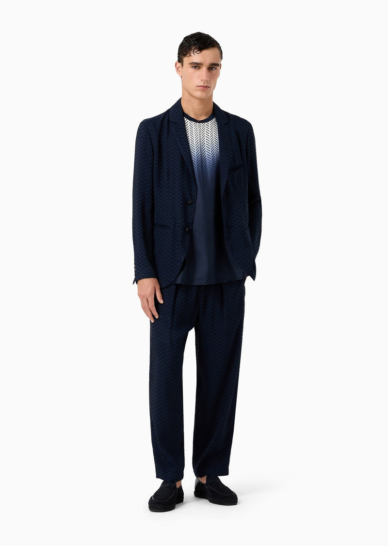 GIORGIO ARMANI Printed silk T-shirt shirt outlook