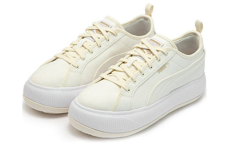 (WMNS) PUMA Suede Mayu Canvas 'Pristine' 383165-01 - 3