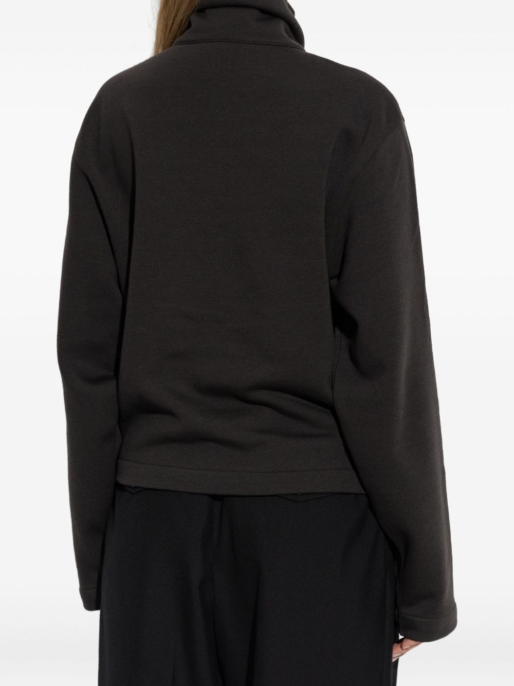 high-neck zip-up sweatshirt - 4