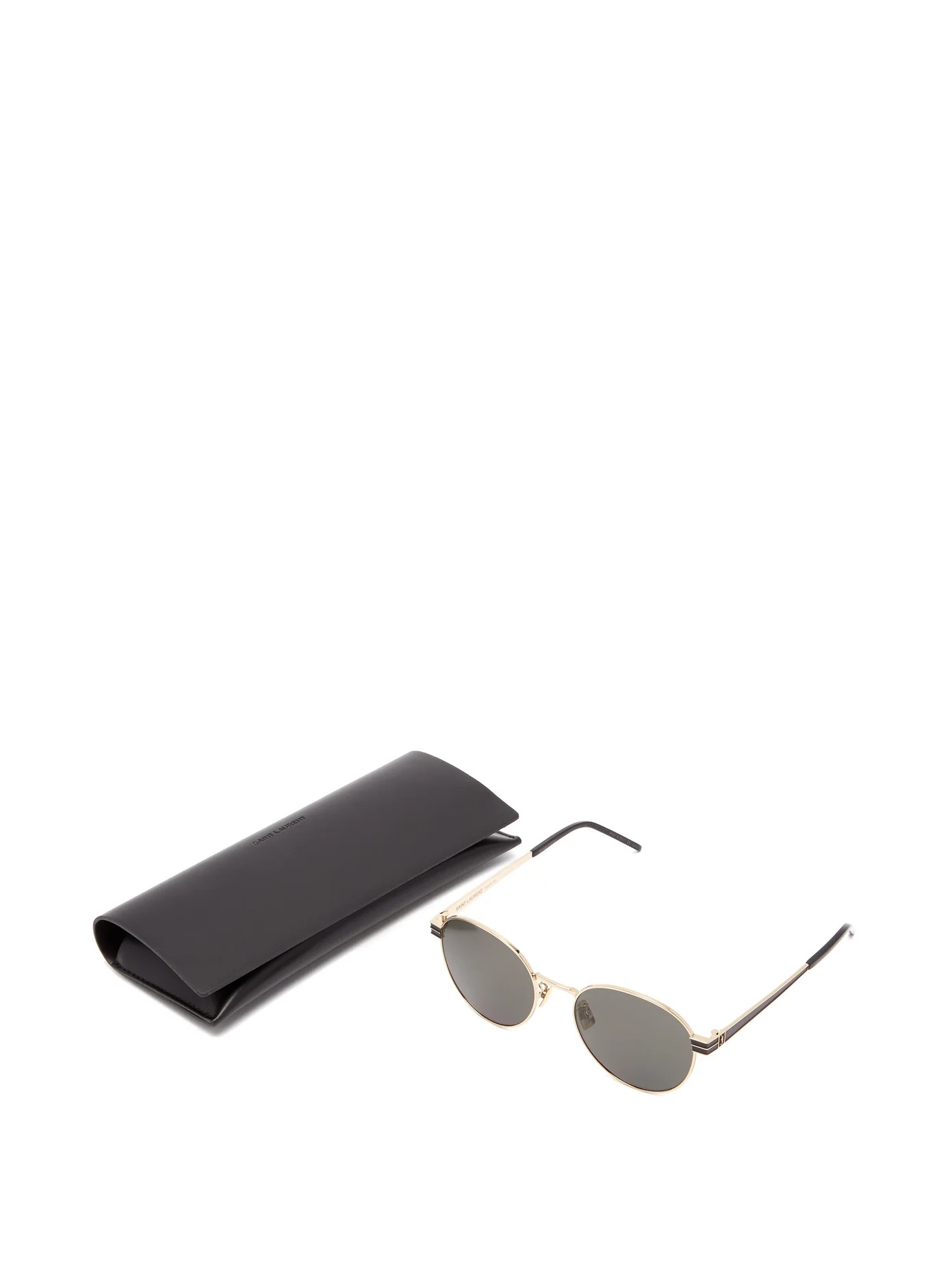 Logo-engraved round metal and acetate sunglasses - 5